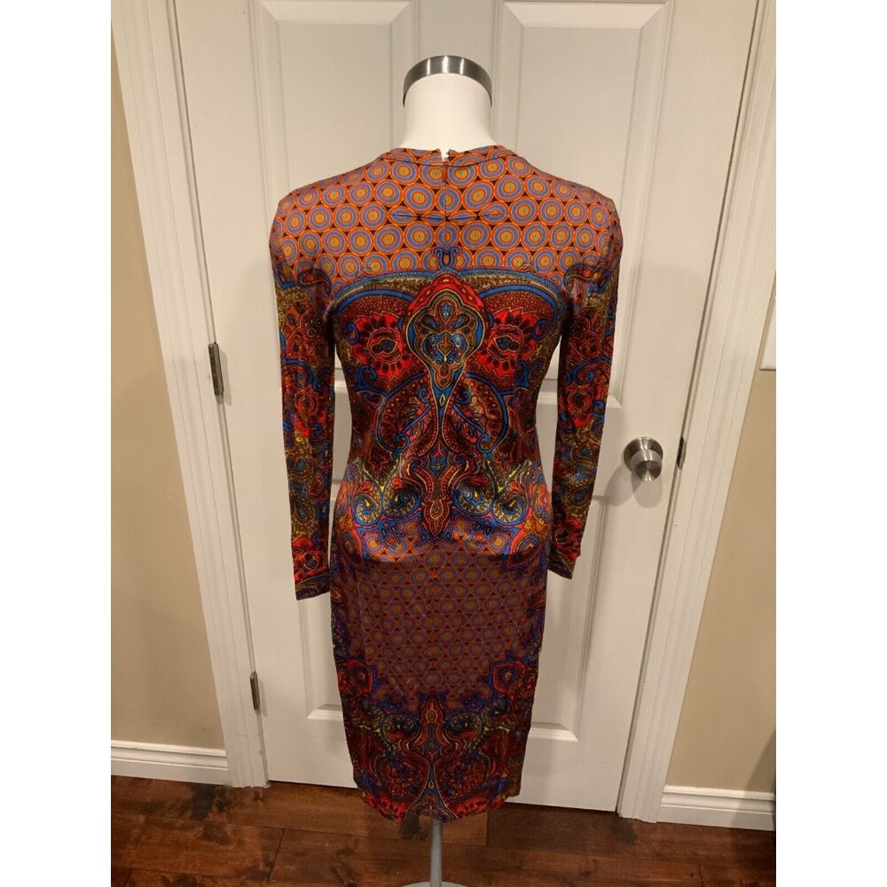 Givenchy Red Paisley Long Sleeve Wiggle Dress, Size 8 | 40 EU - Picture 6 of 6